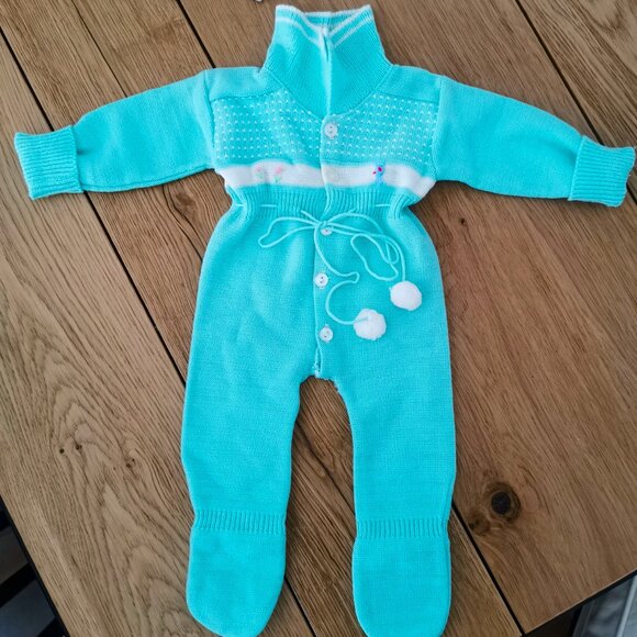 Vintage Baby Knit Coverall for dolls - Picture 2 of 5